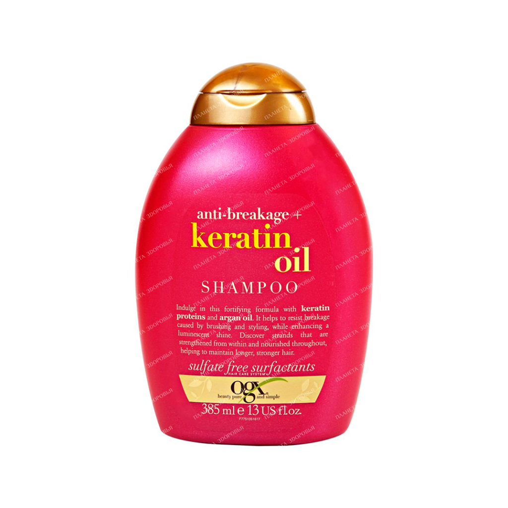 OGX Shampoo against hair breakage with keratin oil, 385 ml