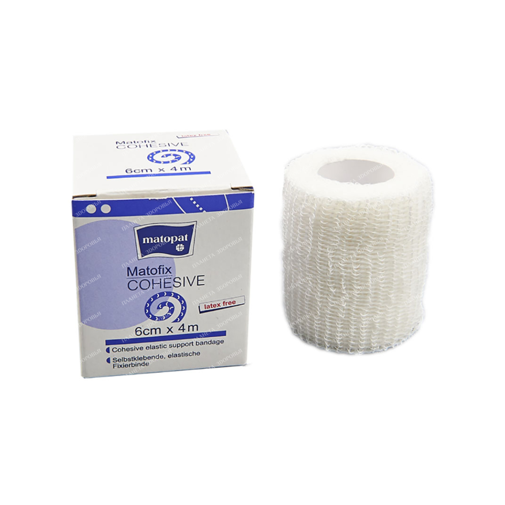 Bandage non-sterile elastic self-adhesive Matofix Cohesive, size 6cm*4m