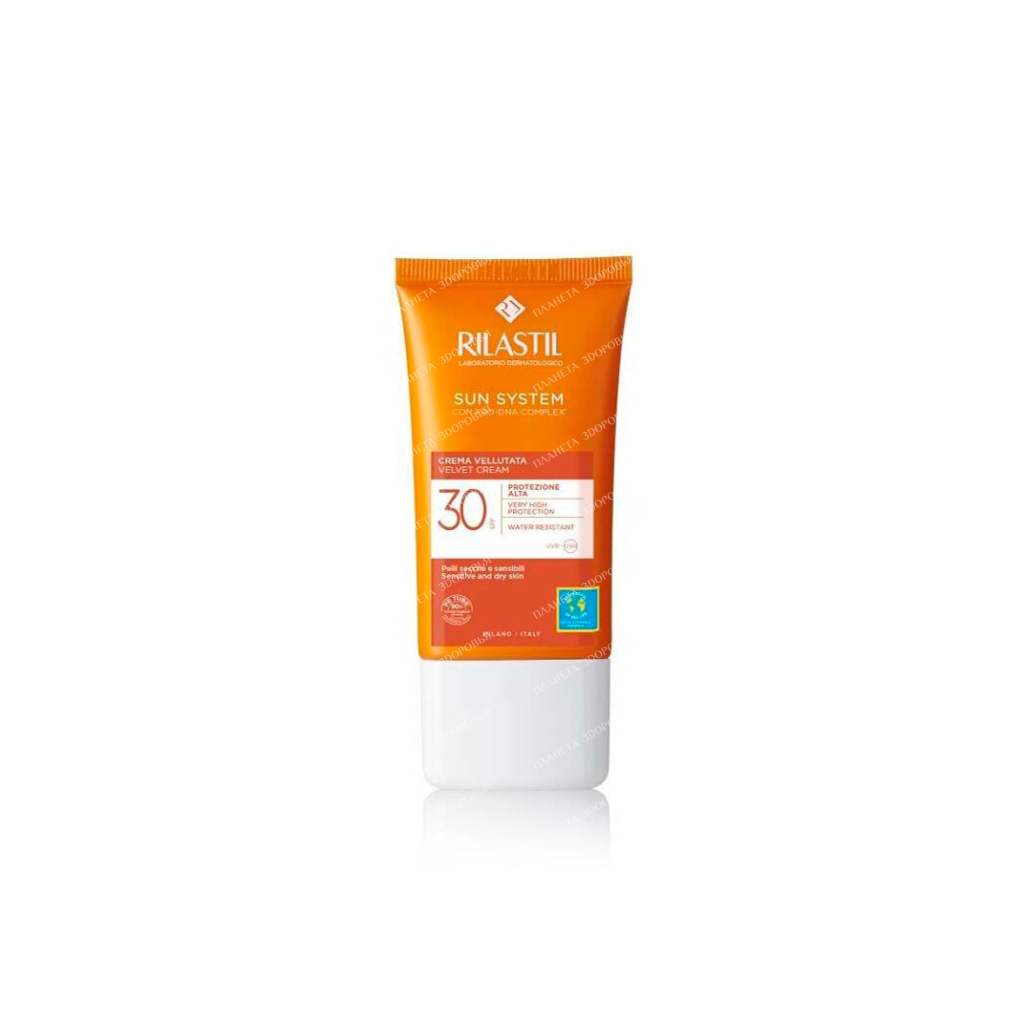 Rilastil SUN SYSTEM Velvety cream for sensitive, normal and dry skin SPF30, 50 ml