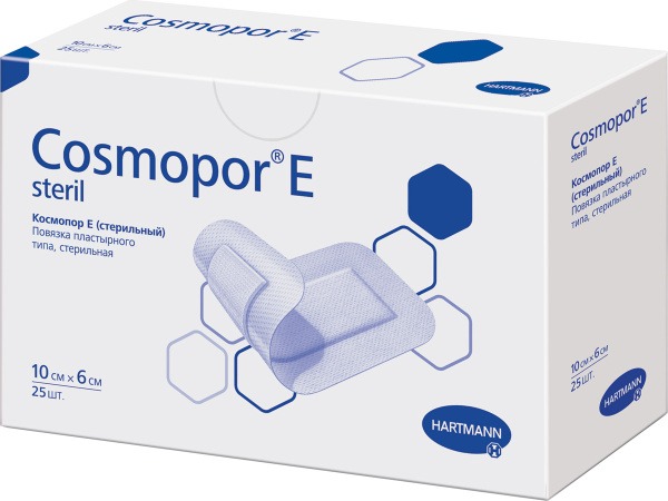Cosmopro E Sterile Absorbent Adhesive Bandages (10x6cm, 25 Count)