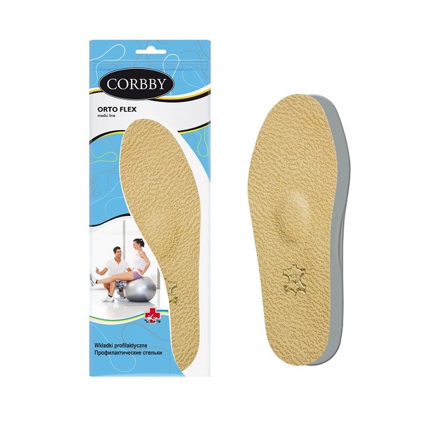 Metatarsalgia Relief: Corbby Orto Flex Leather Insoles (Sizes 35-36)