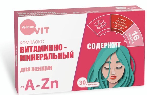 Verrum-vit Women's Multivitamin & Mineral Supplement - 30 Tablets