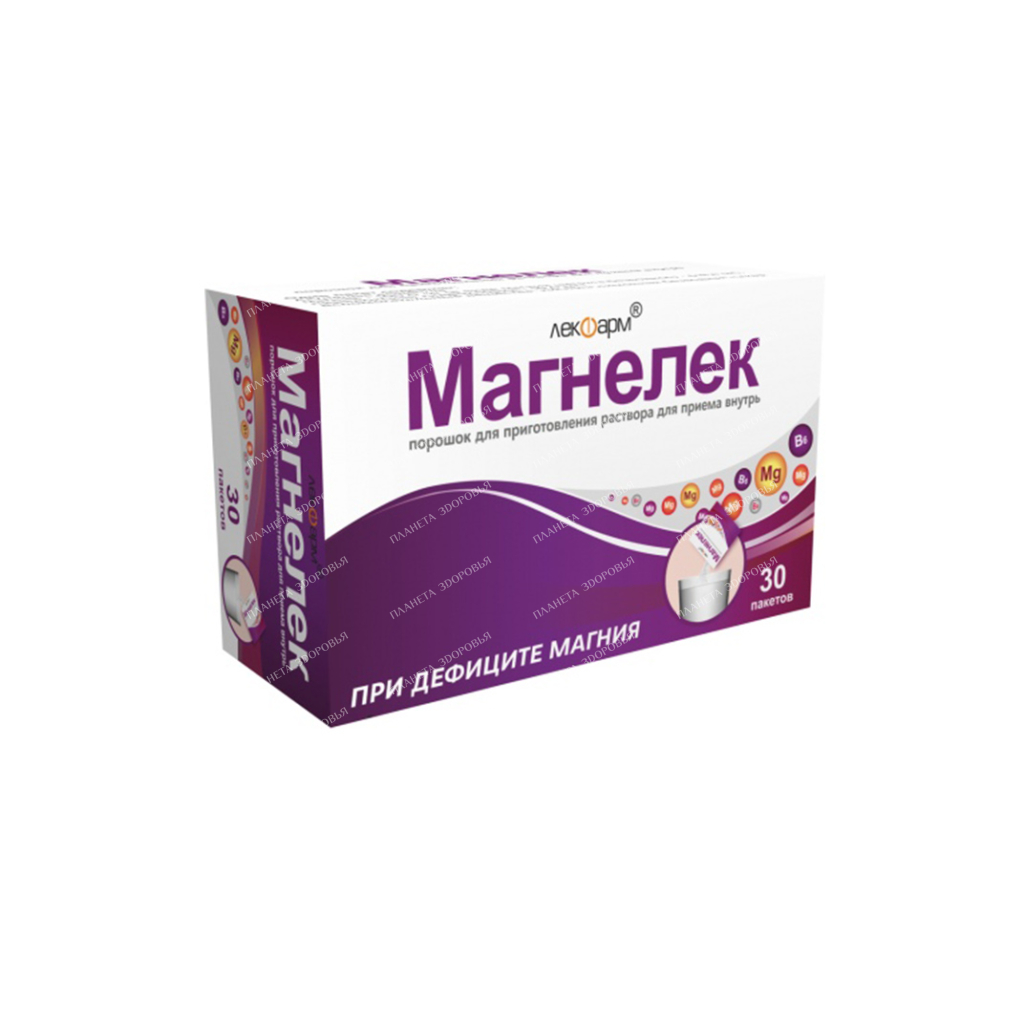 Magnelek powder for solution for oral administration in bags 3g №30