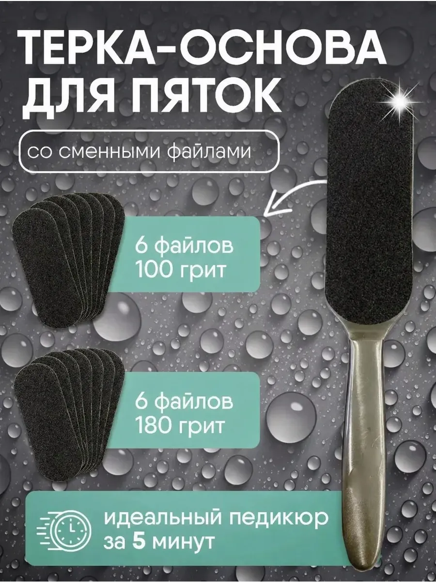 Metal Foot File with 12 Replacement Files