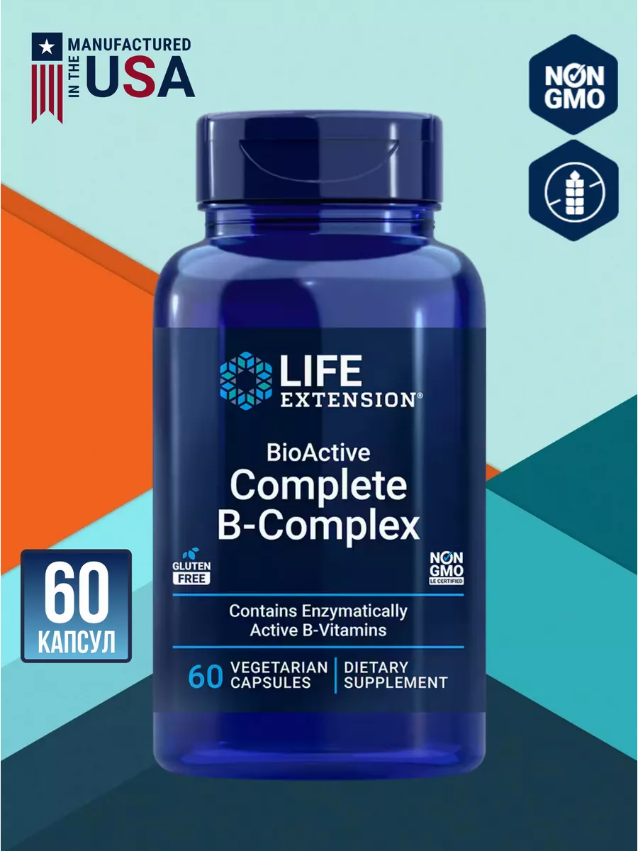 Life Extension Complete B-Complex Capsules, 60 Count