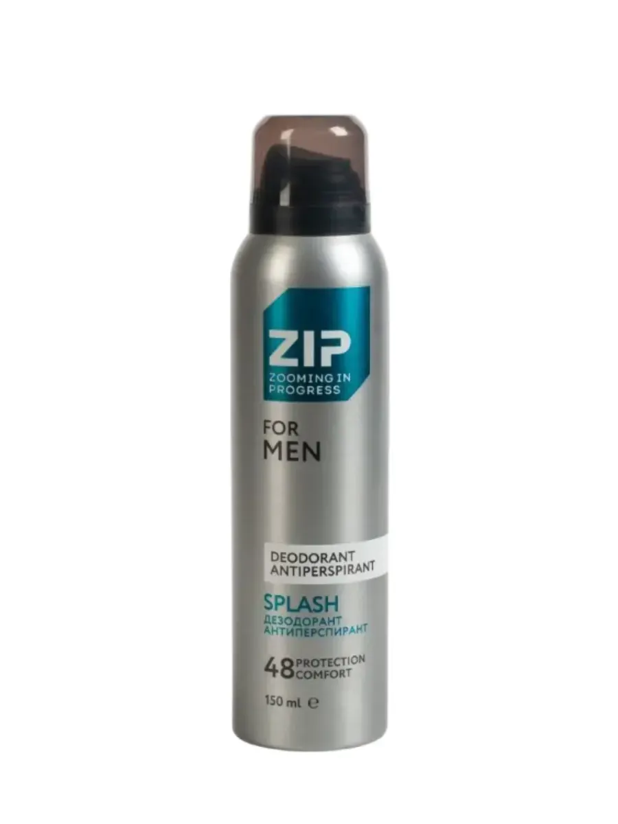 Zip Splash Men's Antiperspirant Deodorant Spray 48H 150ml