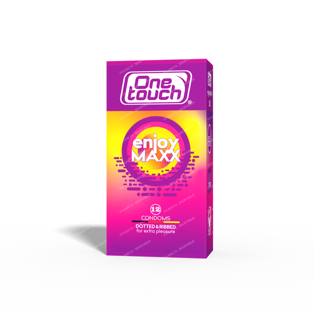One Touch Enjoy MAXX Condoms (Ribbed & Dotted), 12 pcs
