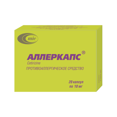 Allercaps Cetirizine 10mg Modified-Release Capsules 20 Count