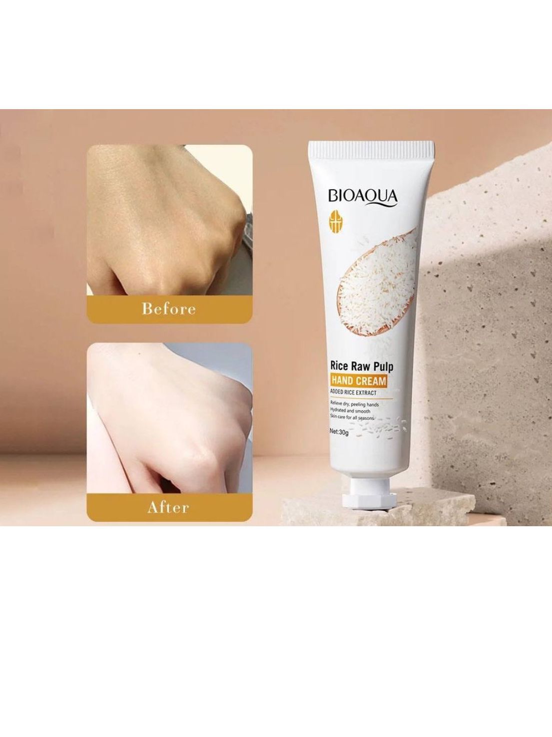 Bioaqua Rice Raw Pulp Hand Cream 30 g