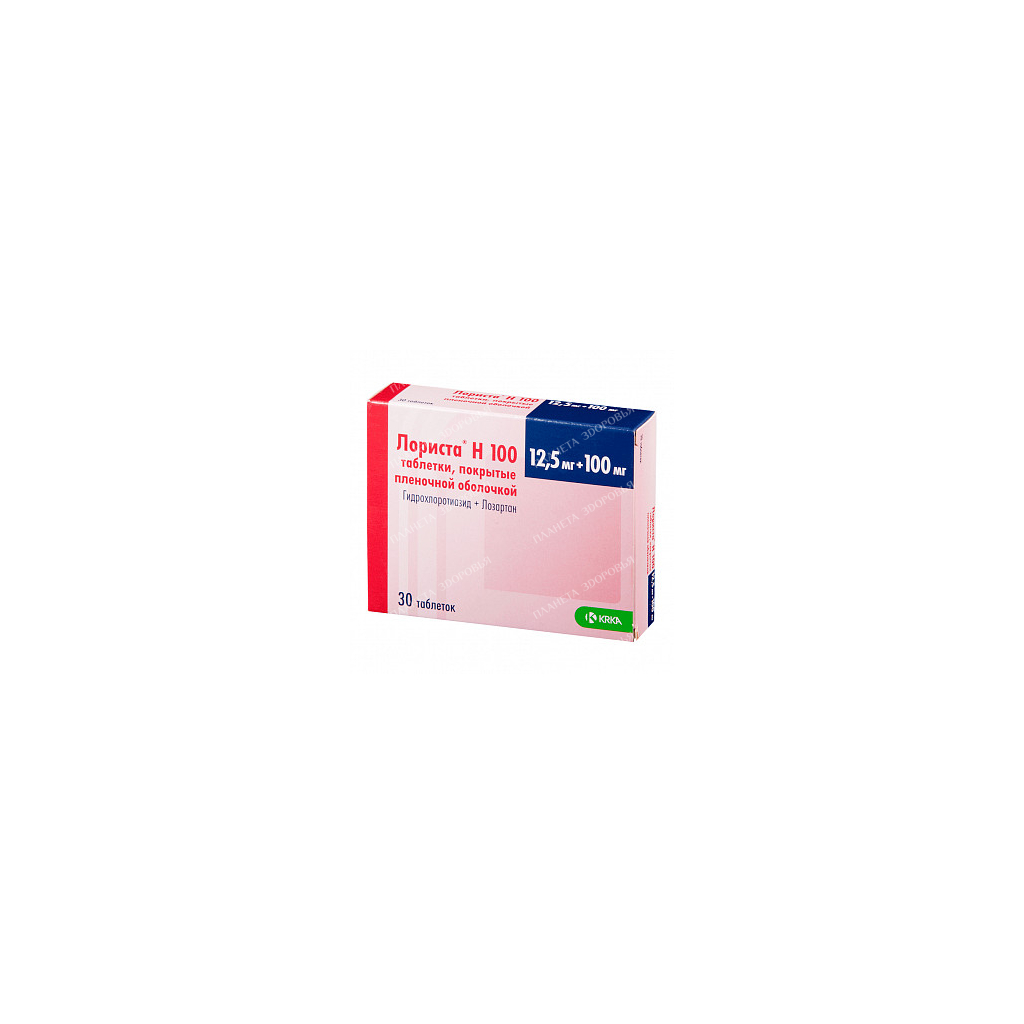 Lorista N 100 tablets p/o 100mg/12.5mg №15x2