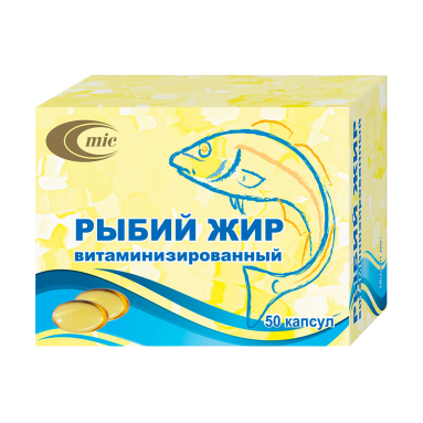 Minskinterkaps Vitaminized Fish Oil Capsules 50 Pack 500 mg