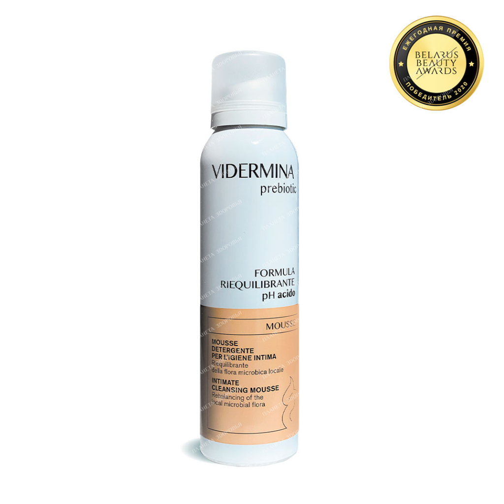 Vidermina prebiotic intimate hygiene mousse, 150 ml