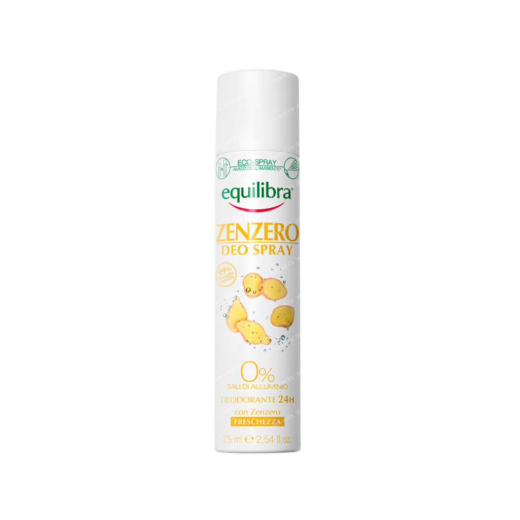 EQUILIBRA Ginger Deodorant Spray, 75 ml