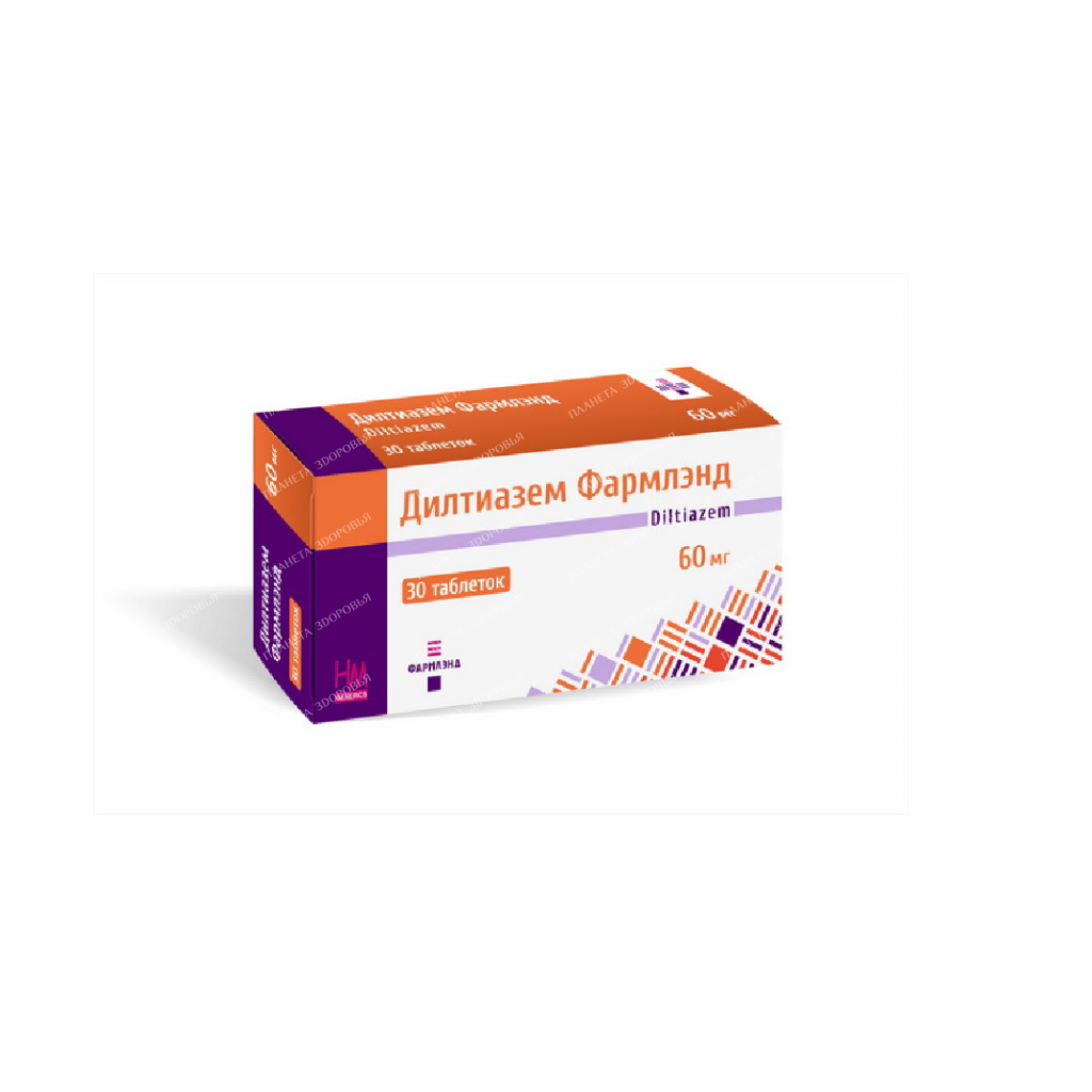 Diltiazem Pharmland tablets 60mg №10x3