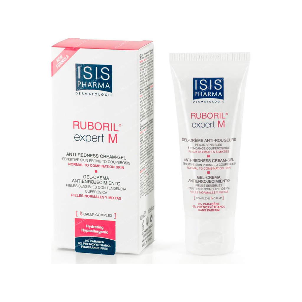 ISISPHARMA RUBORIL Expert M Anti-redness gel-cream for sensitive normal and combination skin, 40 ml