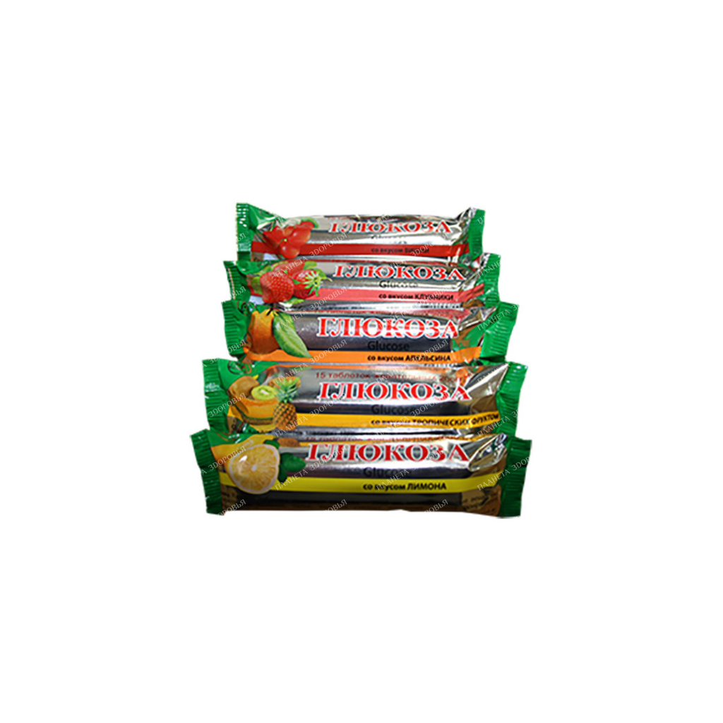 Glucose chewable tablets with strawberry flavor 2000 mg №15