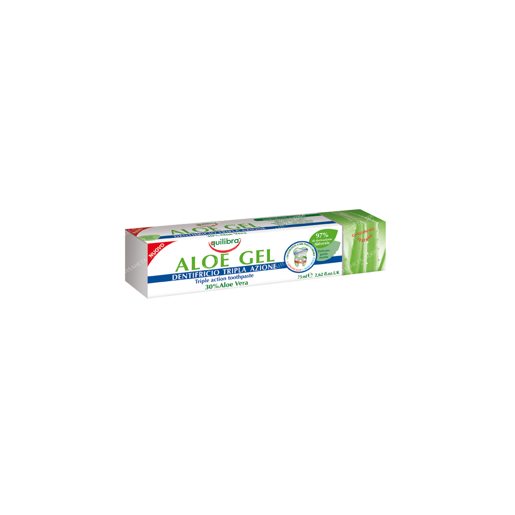 EQUILIBRA "Aloe Gel" Triple Action Toothpaste, 75 ml