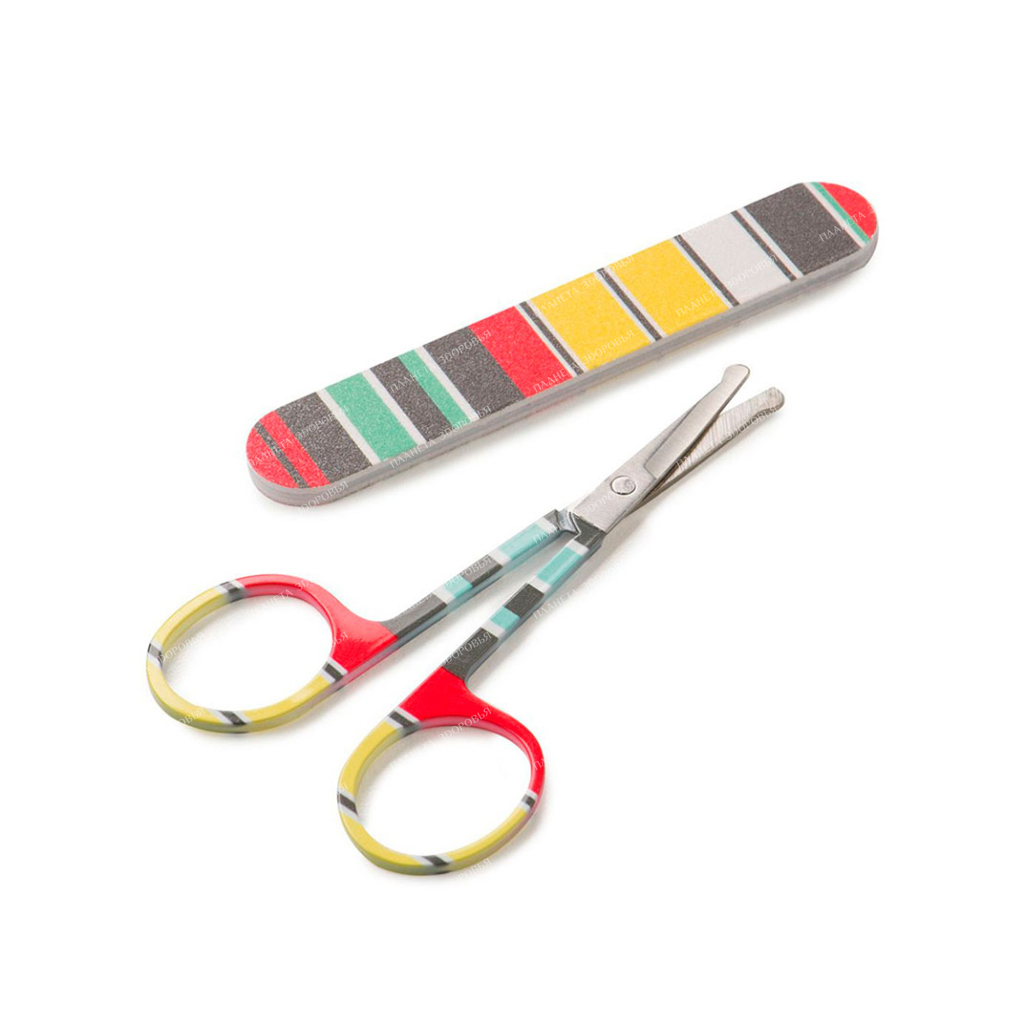 Happy Baby Manicure set "MANICURE SET" (scissors and file), art.17005 stripe