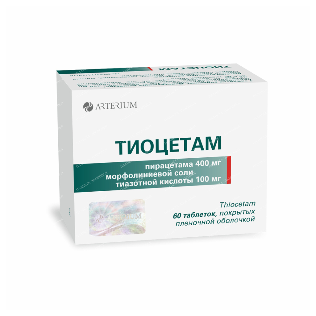 Thiocetam tablets 400mg/100mg №10x6