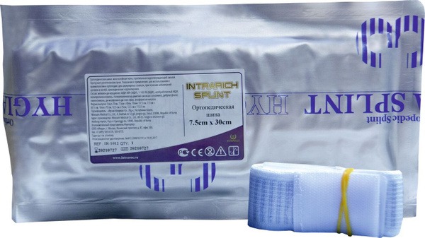 Intrarich IR-1012 Orthopedic Polymer Splint (7.5cm x 30cm) with Fasteners