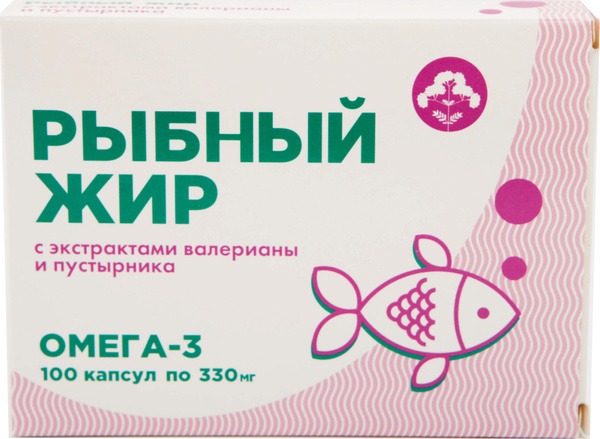 Fish Oil with Valerian & Motherwort Extract - 100 Capsules