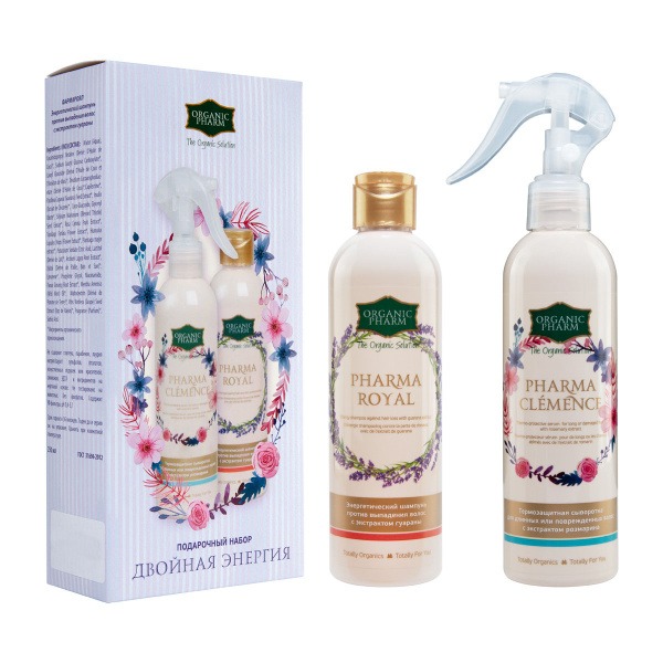 Greenpharma Dual Energy Hair Growth & Repair Gift Set: Guarana Shampoo & Rosemary Serum