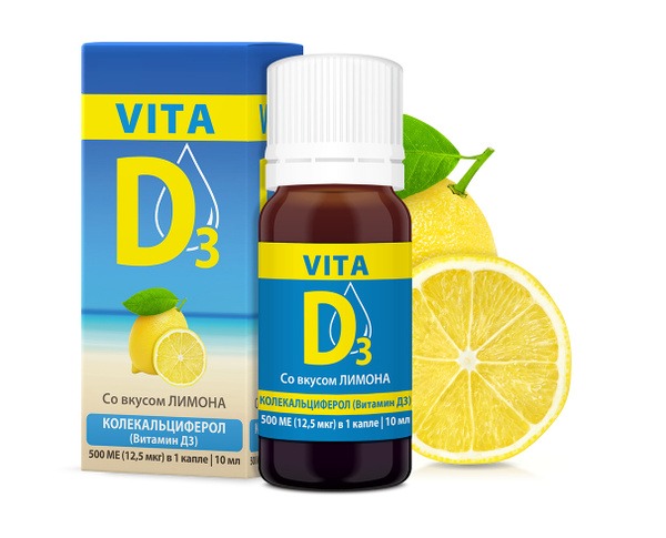 Vitamin D3 500 IU Lemon Flavor