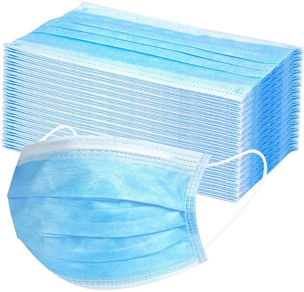 Disposable 3-Ply Face Masks (50 Pack)