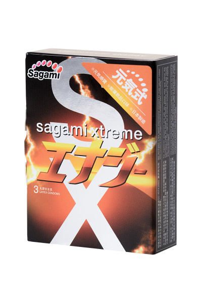 Sagami Xtreme Energy Condoms: #3 Size, Latex