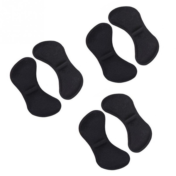 Black Heel Grips - 3 Pairs, Anti-Blister Shoe Inserts