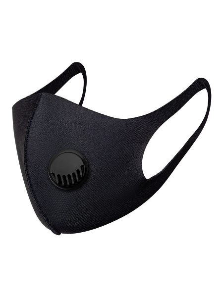 Black Neoprene Face Mask with Valve (Single Pack)