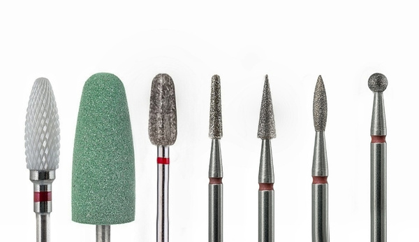 7-Piece Fine Grit Nail Drill Bit Set for E-file Manicure/Pedicure