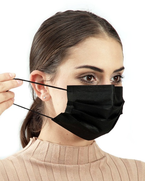 Black Disposable Face Masks (50 Pack)