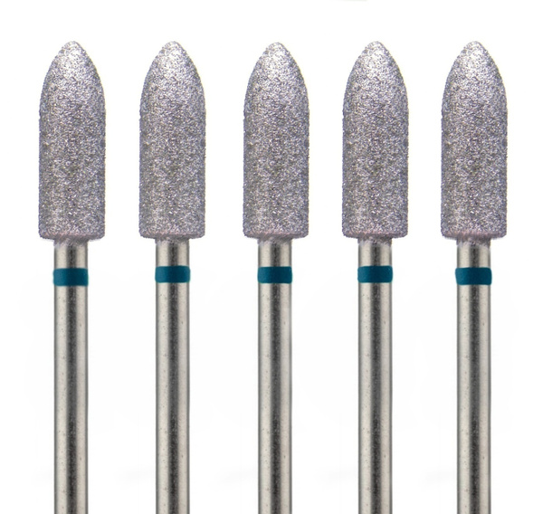 Diamond Nail Drill Bits 5 Pcs - Medium Bullet