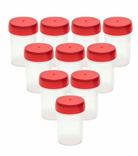 Sterile Sample Containers (60ml, 10 Pack)