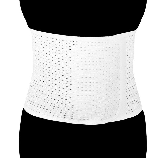 B.Well Post-Surgery Abdominal Binder Support (W-425 CARE) - Lightweight, White, Large