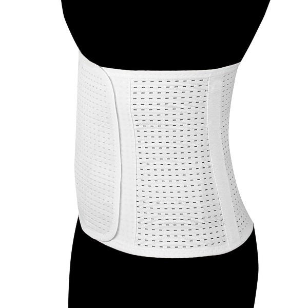 B.Well Post-Surgery Abdominal Binder Support (W-425 CARE) - Lightweight, White, Medium
