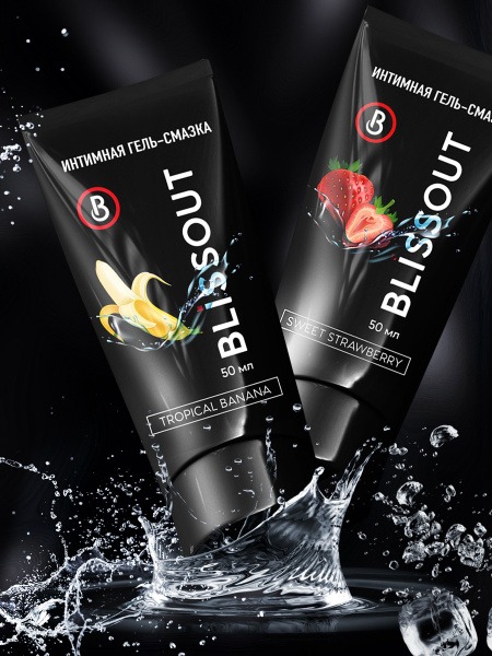 Blissout Intimate Gel Lubes: Tropical Banana & Strawberry Duo