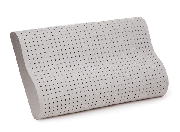 LIEN'A Contour Charcoal Latex Pillow: 100% Natural Latex