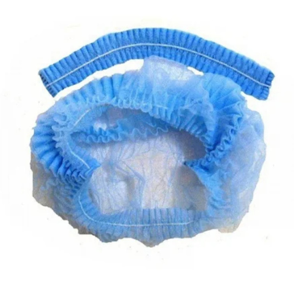 Disposable Bouffant Caps (Blue), 100 Count