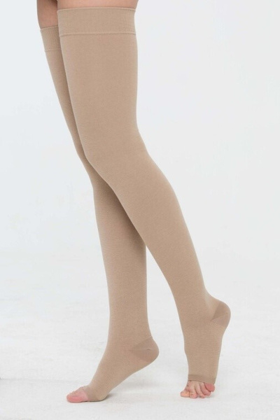 Cream Compression Stockings, Class 1, 2 Pack