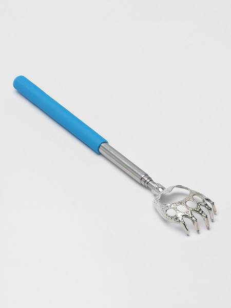 Telescopic Back Scratcher, 22-58cm, "Paw" Design, Blue