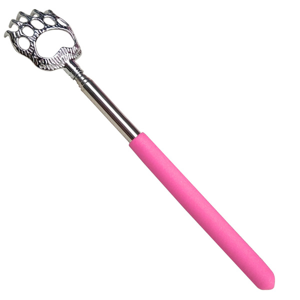Telescopic Back Scratcher, 22-58cm - Pink "Paw" Massager