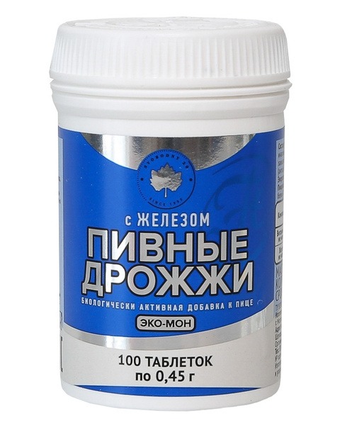Eco-Mon Brewer's Yeast with Iron - 100 Tablets