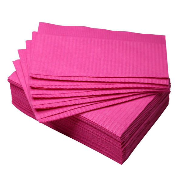 Dental Bibs (33x45cm, 50pk, Raspberry)
