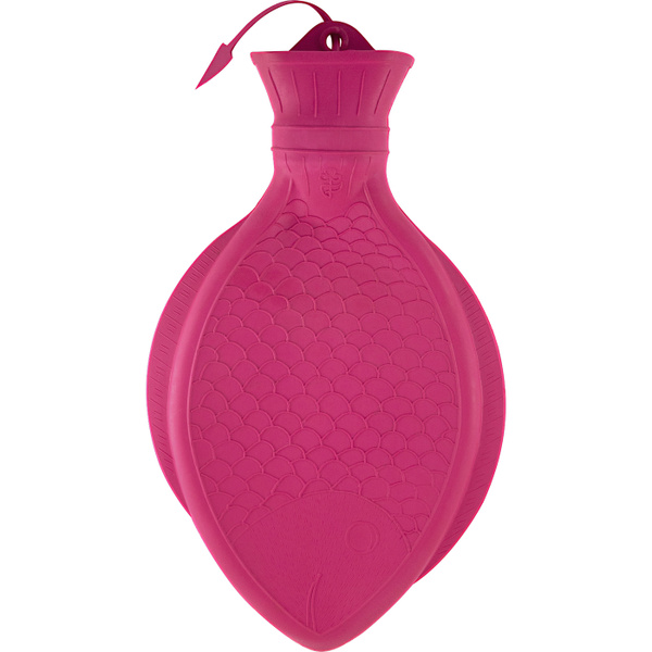 Reusable Pink Fish Rubber Hot Water Bottle (1 Liter)