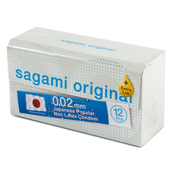 Sagami Original 0.02mm Ultra-Thin Lubricated Condoms (12-Pack)