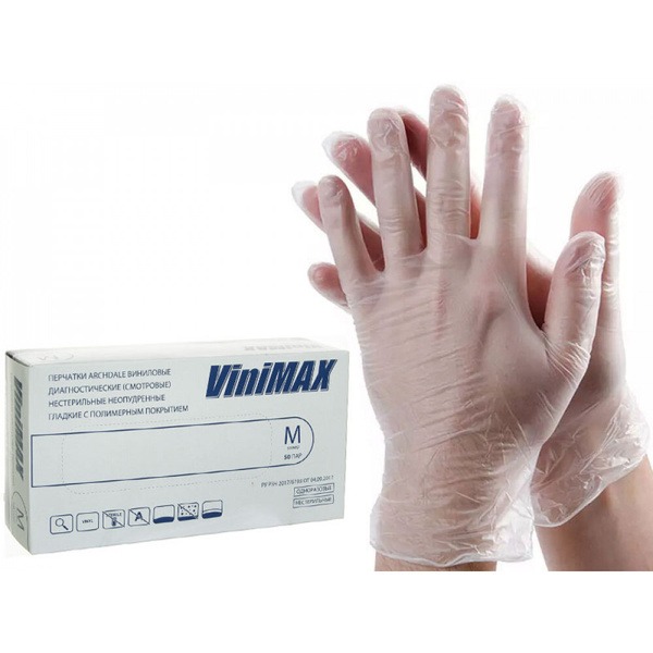 Clear Vinyl Gloves - Medium - 50 Pairs/100 Count Bulk Pack
