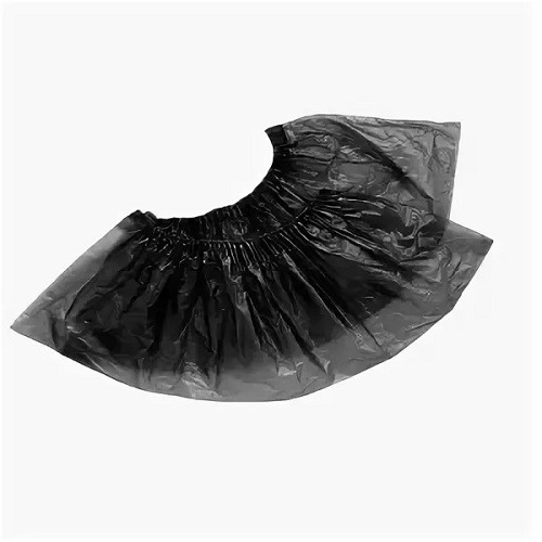 Black Shoe Covers (50 Pairs), 8 Micron Thick