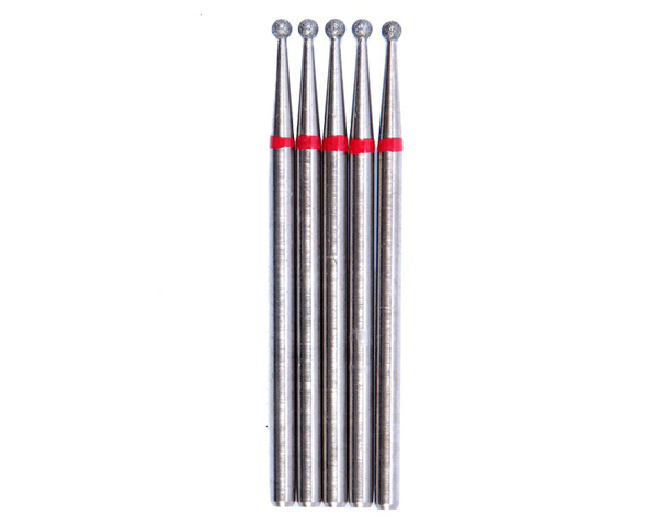 Diamond Bur Drill Bit - 20 pc Red Sphere 1.8mm